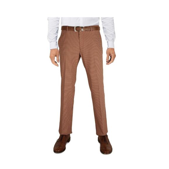 Tommy Hilfiger Th Flex Stretch Pants Brown Tan Regular-Fit Mens Size 42x30 - Picture 1 of 11